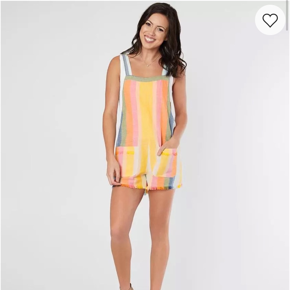 Billabong Multicolor Striped Romper